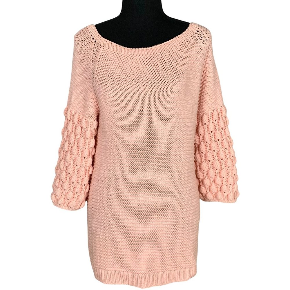 HAND KNIT Puff Sleeve Sweater by Elen Knit